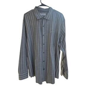 Tommy Bahama Men’s Plaid Button Down Shirt Long Sleeve Blue Gray Size XXL
